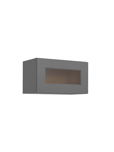 Shaker Grey W2112gd Glass Door Wall Stacker Cabinet Closed