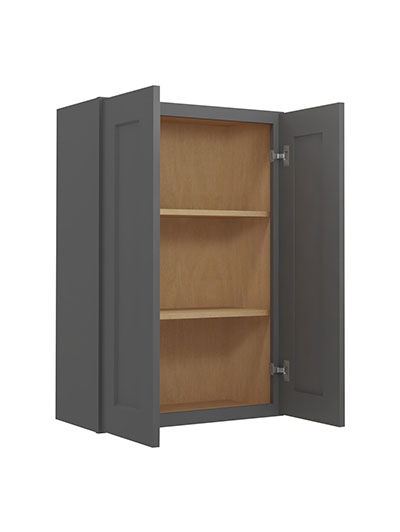 SG-W2436: Shaker Grey 24″ Double Door 36″ High Wall Cabinet