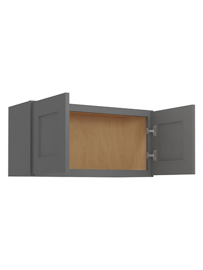 SG-W3015: Shaker Grey 30″ Bridge Cabinet 15″ High