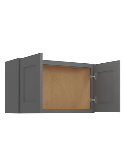 SG-W3018: Shaker Grey 30″ Bridge Cabinet 18″ High