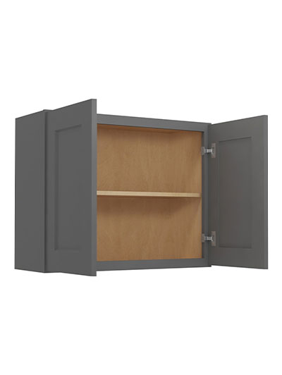 SG-W3024: Shaker Grey 30″ Bridge Cabinet 24″ High