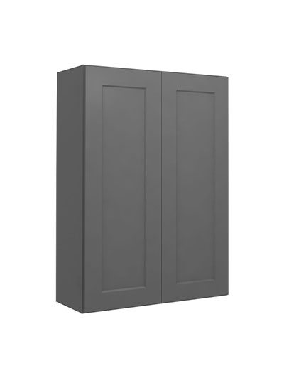 Shaker Grey W3042 Double Door Wall Cabinet Closed