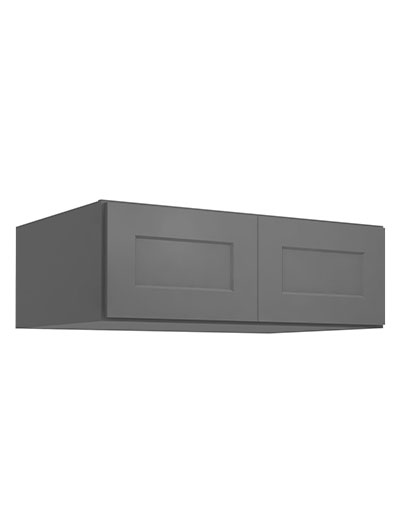 Shaker Grey W361224 Wall Refrigerator Cabinet Closed