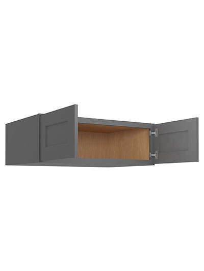 SG-W361224: Shaker Grey 36″ Wall Refrigerator Cabinet 12″ H (24″ Deep)