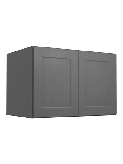 Shaker Grey W362424 Wall Refrigerator Cabinet Closed