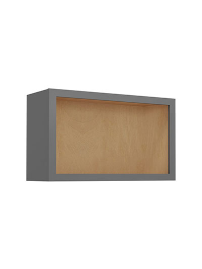 SG-WOC3018: Shaker Grey 30″ Wall Open Cabinet