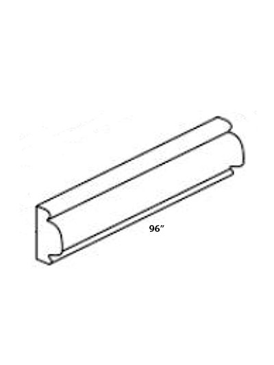 True Dove Shaker Bull Nose Light Rail Molding LVB