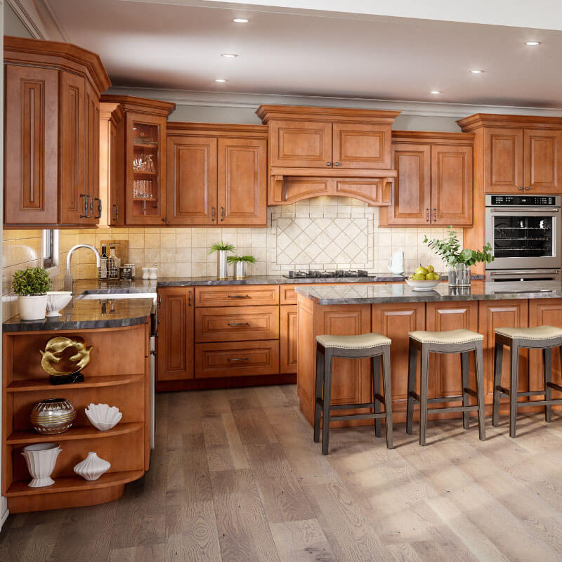 Ashville Cinnamon Kitchen Cabinets | CabinetSelect.com