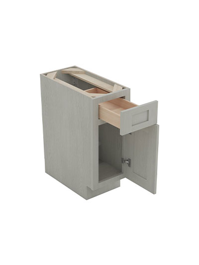 AN-B09: Nova Light Grey Shaker 9″ 1 Drawer 1 Door Base Cabinet