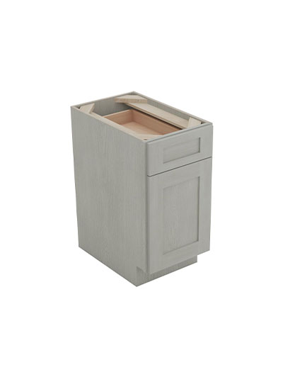 Nova Light Grey Shaker B12 1 Drawer 1 Door Base Cabinet Closed