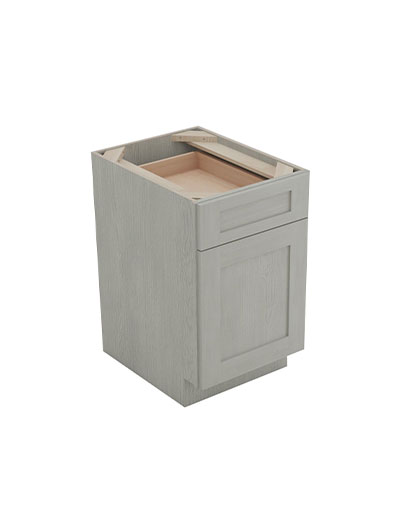 Nova Light Grey Shaker B15 1 Drawer 1 Door Base Cabinet Closed