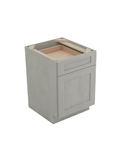 Nova Light Grey Shaker B18 1 Drawer 1 Door Base Cabinet Closed