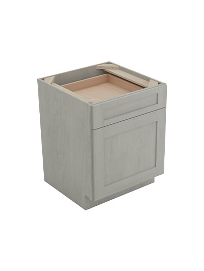 Nova Light Grey Shaker B21 1 Drawer 1 Door Base Cabinet Closed