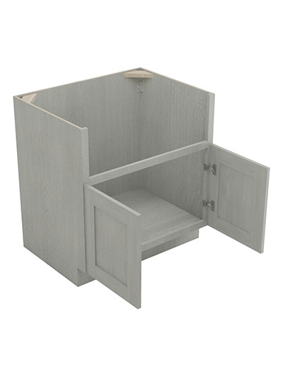 AN-FSB33B: Nova Light Grey Shaker 33″ Farm Sink Base Cabinet