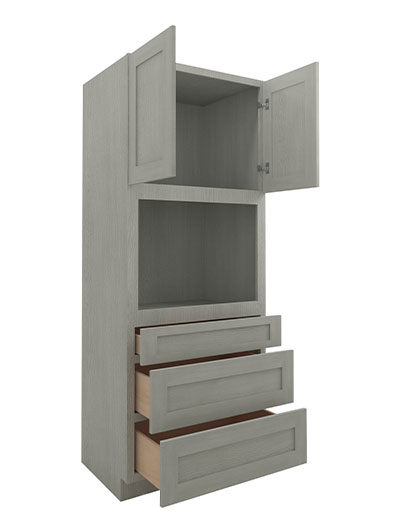 AN-OC3384B: Nova Light Grey Shaker 33″ 3 Drawer 2 Door Oven Cabinet
