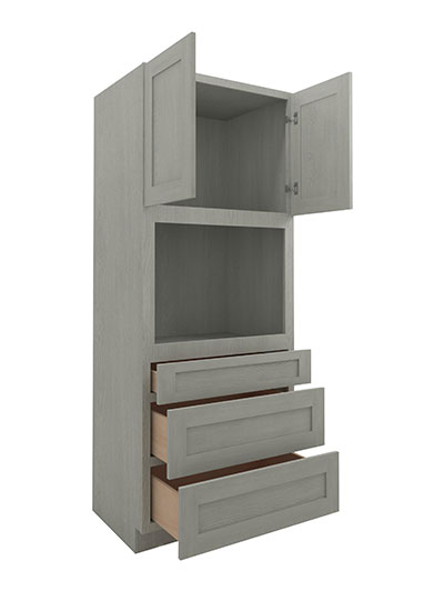 AN-OC3390B: Nova Light Grey Shaker 33″ 3 Drawer 2 Door Oven Cabinet