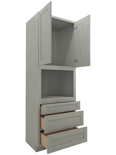 AN-OC3396B: Nova Light Grey Shaker 33″ 3 Drawer 2 Door Oven Cabinet