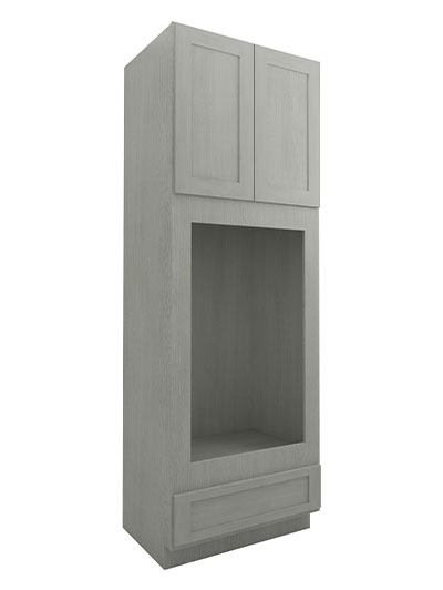 Nova Light Grey Shaker Om3384b 1 Drawer 2 Door Double Oven Cabinet Closed