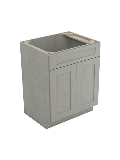 Nova Light Grey Shaker S2421b Sink Base Vanity Closed