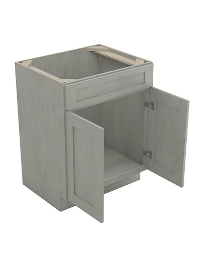 AN-S3021B-34-1/2″: Nova Light Grey Shaker 30″ Sink Base Vanity