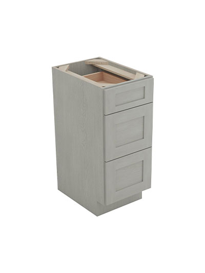 Nova Light Grey Shaker Svb1521 Three Drawer Base Vanity Closed