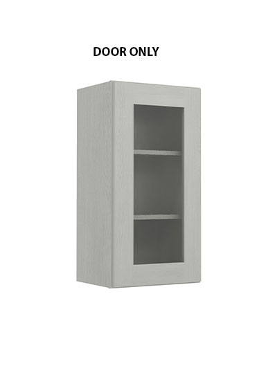 Nova Light Grey Shaker W1530gd Glass Door Closed