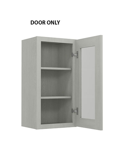 AN-W1530GD: Nova Light Grey Shaker 15″ Glass Door