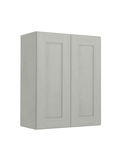 Nova Light Grey Shaker W2430b Double Door Wall Cabinet Closed