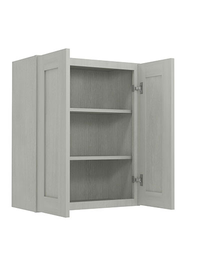AN-W2430B: Nova Light Grey Shaker 24″ Double Door Wall Cabinet