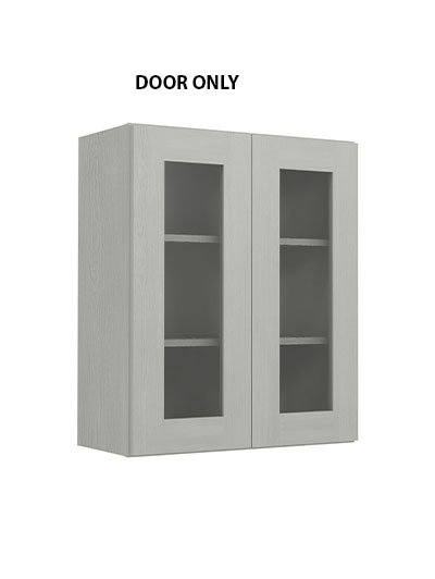 Nova Light Grey Shaker W2430bgd Glass Door Closed