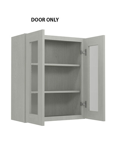 AN-W2430BGD: Nova Light Grey Shaker 24″ Glass Door