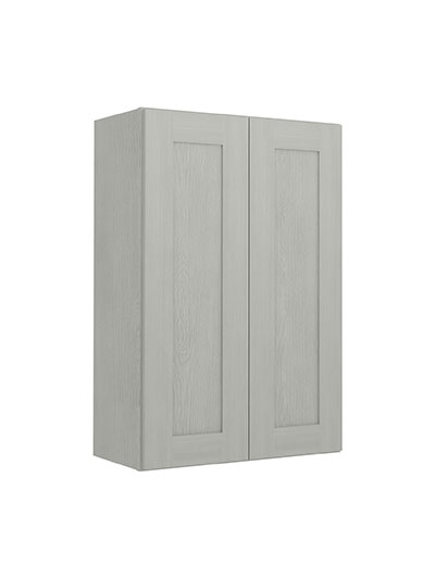 Nova Light Grey Shaker W2436 Double Door Wall Cabinet Closed