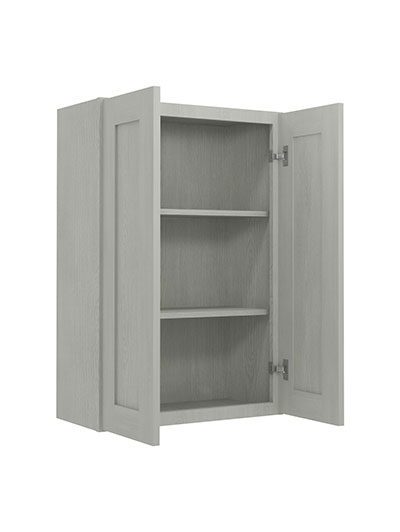 AN-W2436B: Nova Light Grey Shaker 24″ Double Door Wall Cabinet