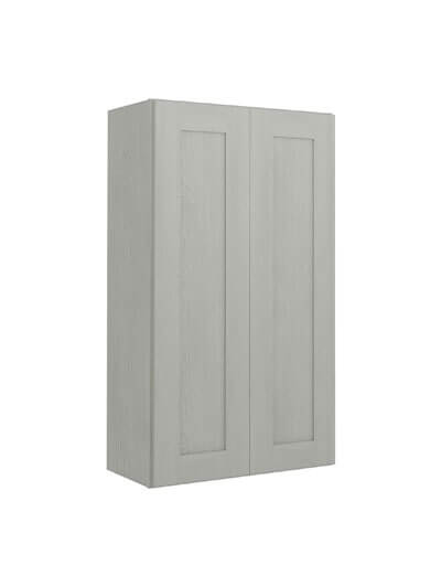 Nova Light Grey Shaker W2442b Double Door Wall Cabinet Closed
