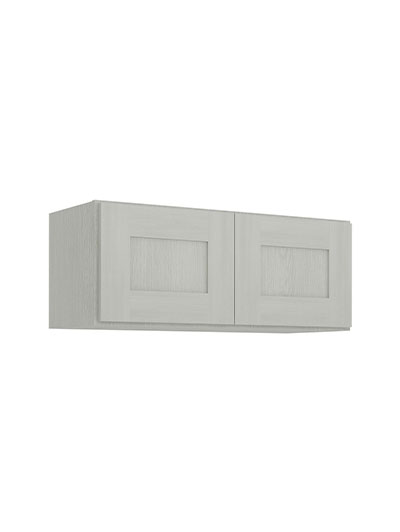 Nova Light Grey Shaker W3012b Double Door Wall Cabinet Closed