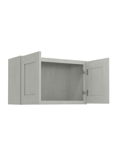 AN-W3018B: Nova Light Grey Shaker 30″ Double Door Bridge Wall Cabinet