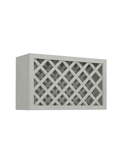AN-W3018WR: Nova Light Grey Shaker 30″ Wine Rack Wall Cabinet