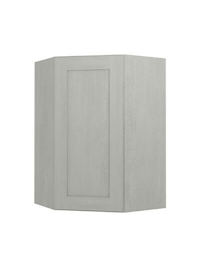 Nova Light Grey Shaker Wdc2436 Diagonal Corner Wall Cabinet Closed