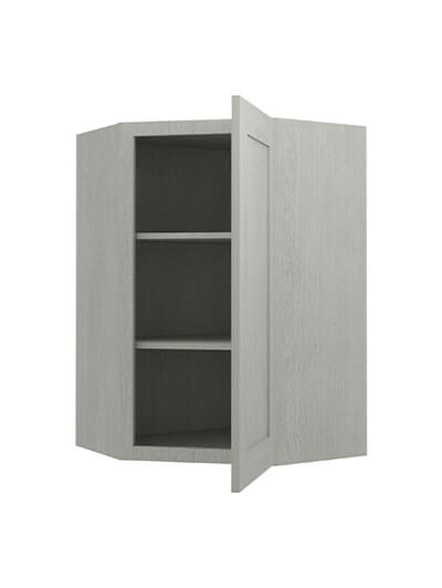 AN-WDC2436: Nova Light Grey Shaker 24″ Diagonal Corner Wall Cabinet