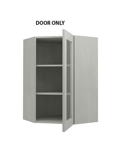 AN-WDC2436GD: Nova Light Grey Shaker 24″ Diagonal Corner Glass Door