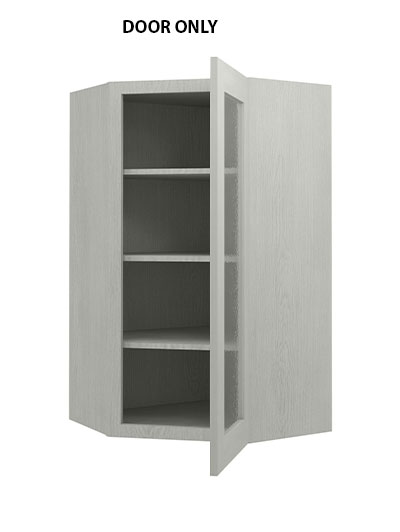 AN-WDC2442GD: Nova Light Grey Shaker 24″ Diagonal Corner Glass Door