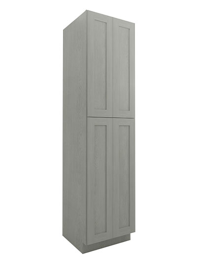 Nova Light Grey Shaker Wp2496b 4 Door Pantry Cabinet Closed