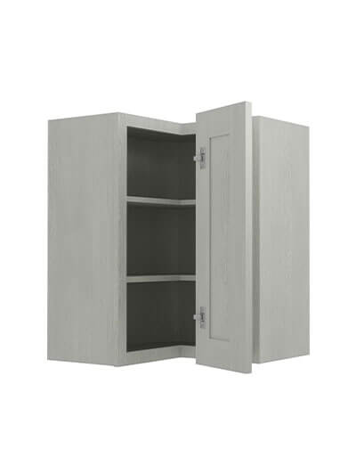 AN-WSQ2430: Nova Light Grey Shaker 24″ Corner Wall Cabinet