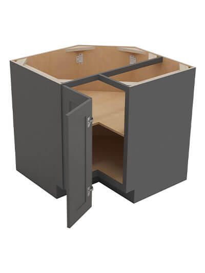 SG-BER36: Shaker Grey 36″ Base Easy Reach Corner Cabinet