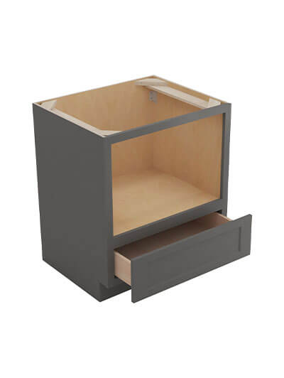 SG-BMW30: Shaker Grey 30″ Base Microwave Cabinet