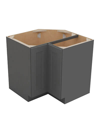 Shaker Grey Lsb36 Lazy Suzan Corner Base Cabinet Closed