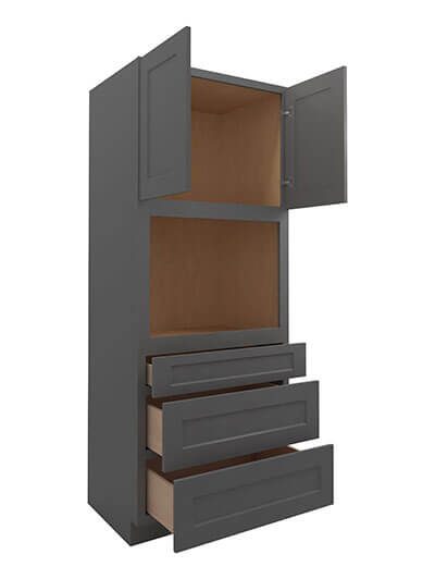 SG-O339024: Shaker Grey 33″ Oven Cabinet 90″ H