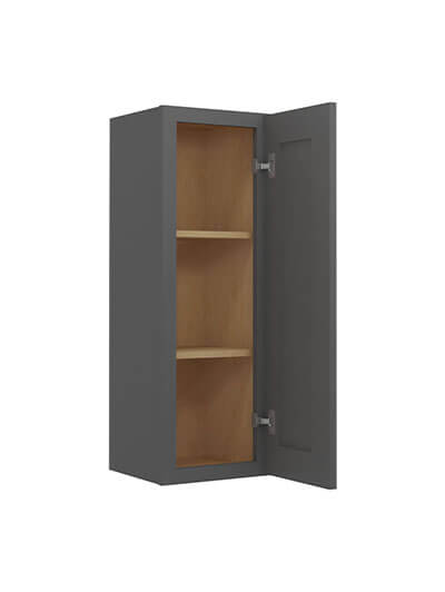 SG-W1536: Shaker Grey 15″ Single Door 36″ High Wall Cabinet