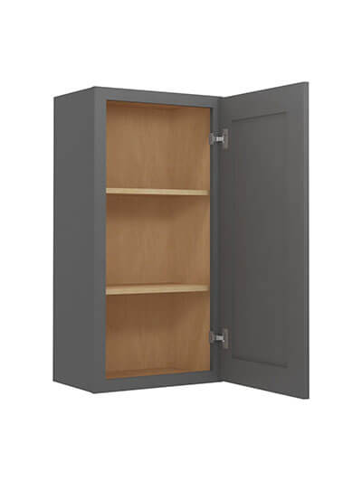 SG-W1830: Shaker Grey 18″ Single Door 30″ High Wall Cabinet