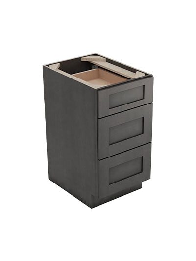 Greystone Shaker Db18 3 Drawer Base Cabinet Closed